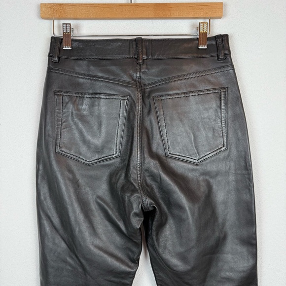 Reformation x Veda Cynthia Lamb Leather Pants Black 2 - Picture 7 of 14